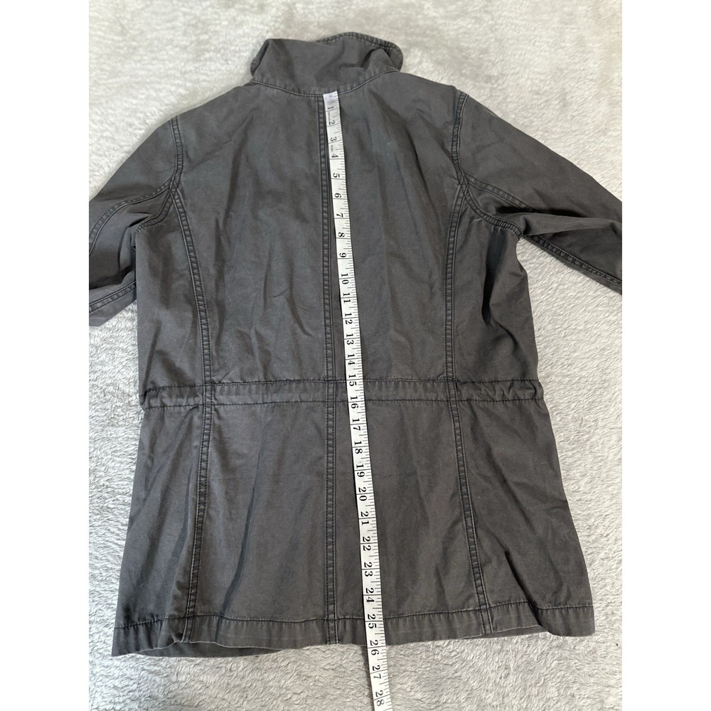 Madewell Jacket Womens Size Medium Gray Fleet Utility High Neck Cinched Waist - Picture 6 of 7